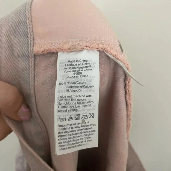 Madewell Rigid Denim A-Line Mini Skirt in Overdyed Pink Size 29 - Picture 5 of 7